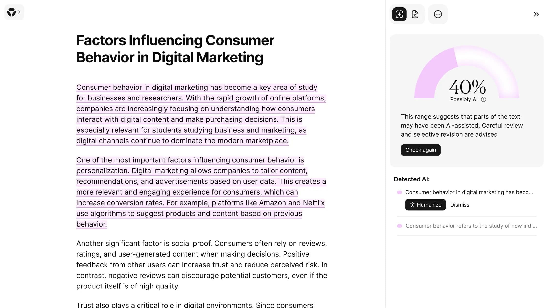 Reprism interface preview
