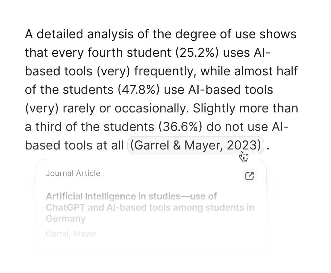 Citation feature preview